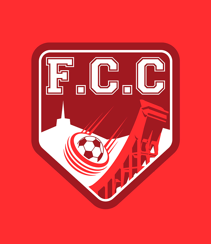 Logo réalisé sur Illustrator pour l'équipe du Football Club Cataroux.