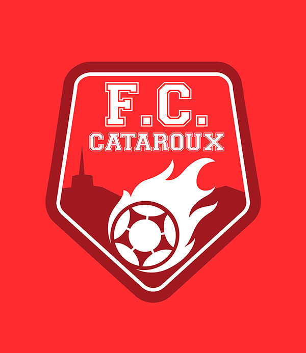 Logo réalisé sur Illustrator pour l'équipe du Football Club Cataroux.