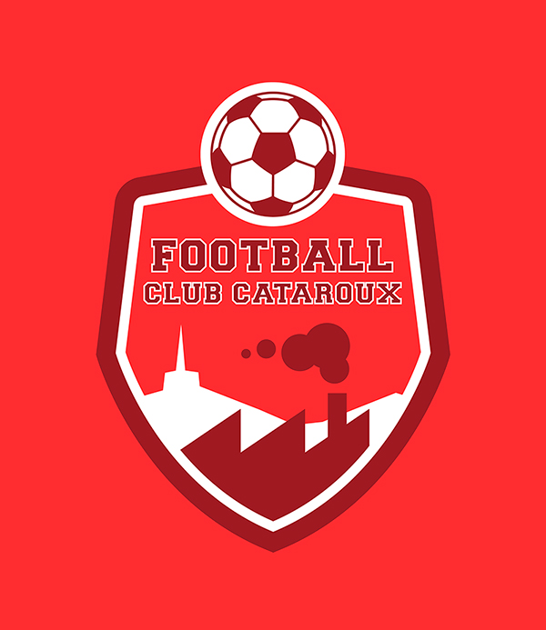 Logo réalisé sur Illustrator pour l'équipe du Football Club Cataroux.