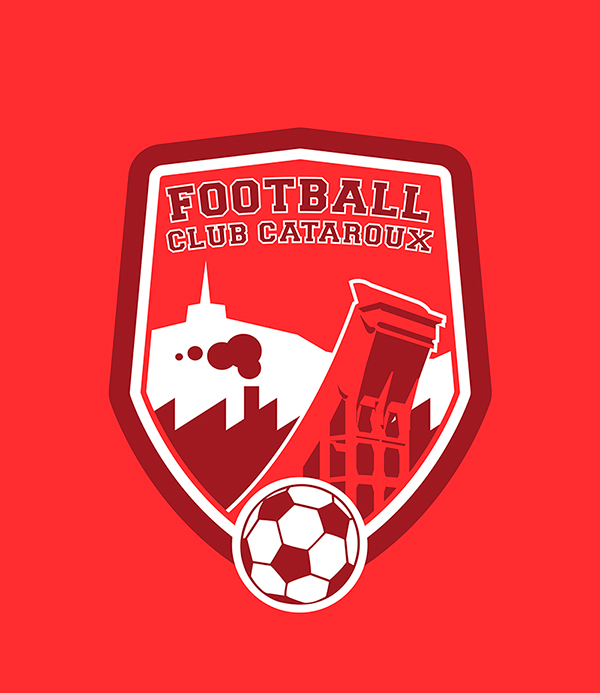 Logo réalisé sur Illustrator pour l'équipe du Football Club Cataroux.