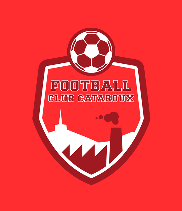 Logo réalisé sur Illustrator pour l'équipe du Football Club Cataroux.